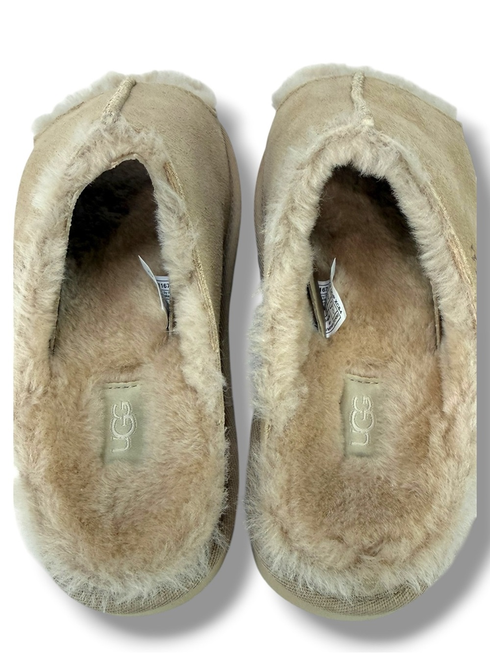UGG Greenport Suede Slide Shearling Slip On Size 5 Cozy Cabincore Loungewear - Picture 7 of 12